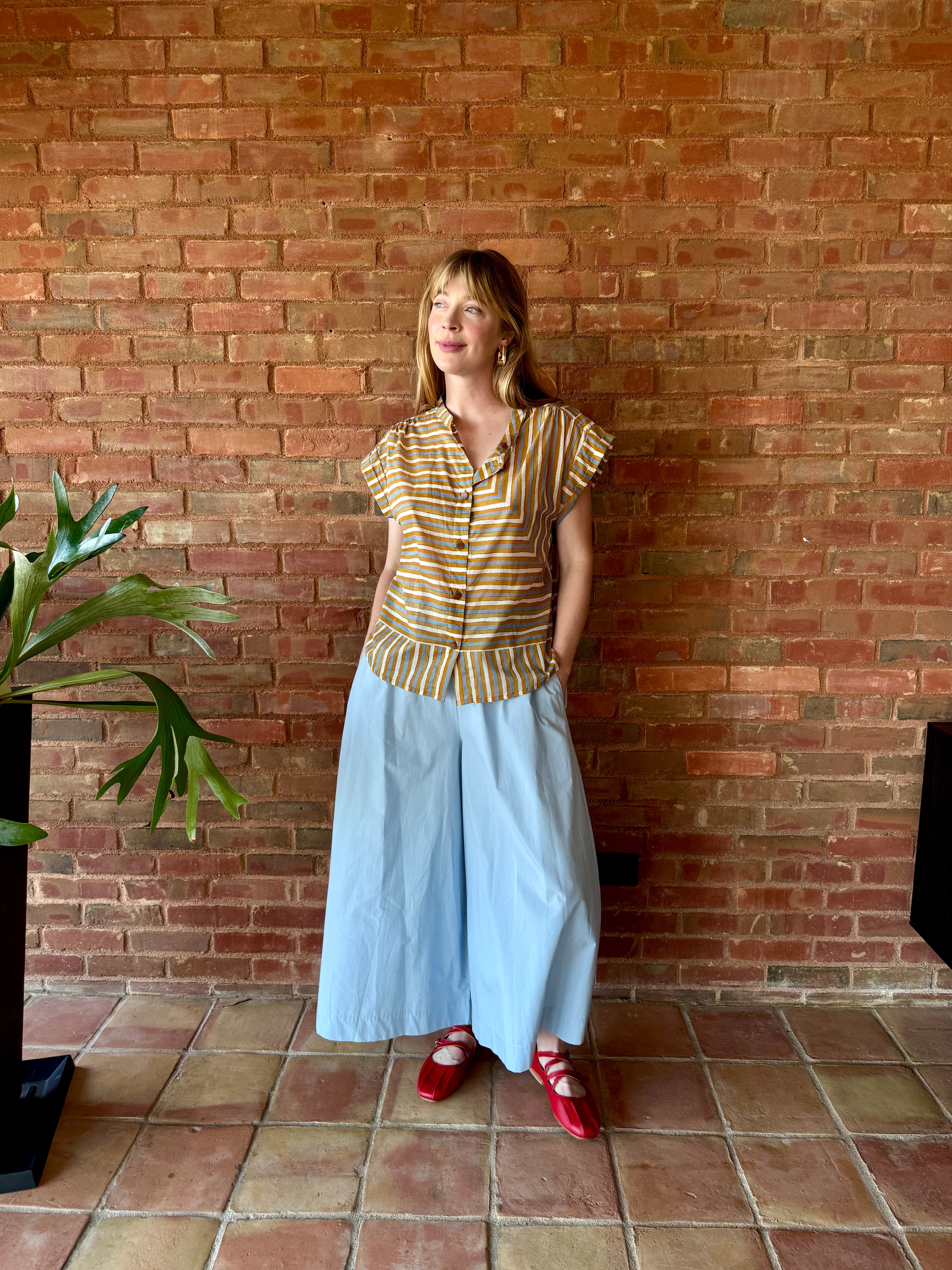 HOD Paris Amandine Shirt - Babel Caramel Women's Tops - Sloane Boutique