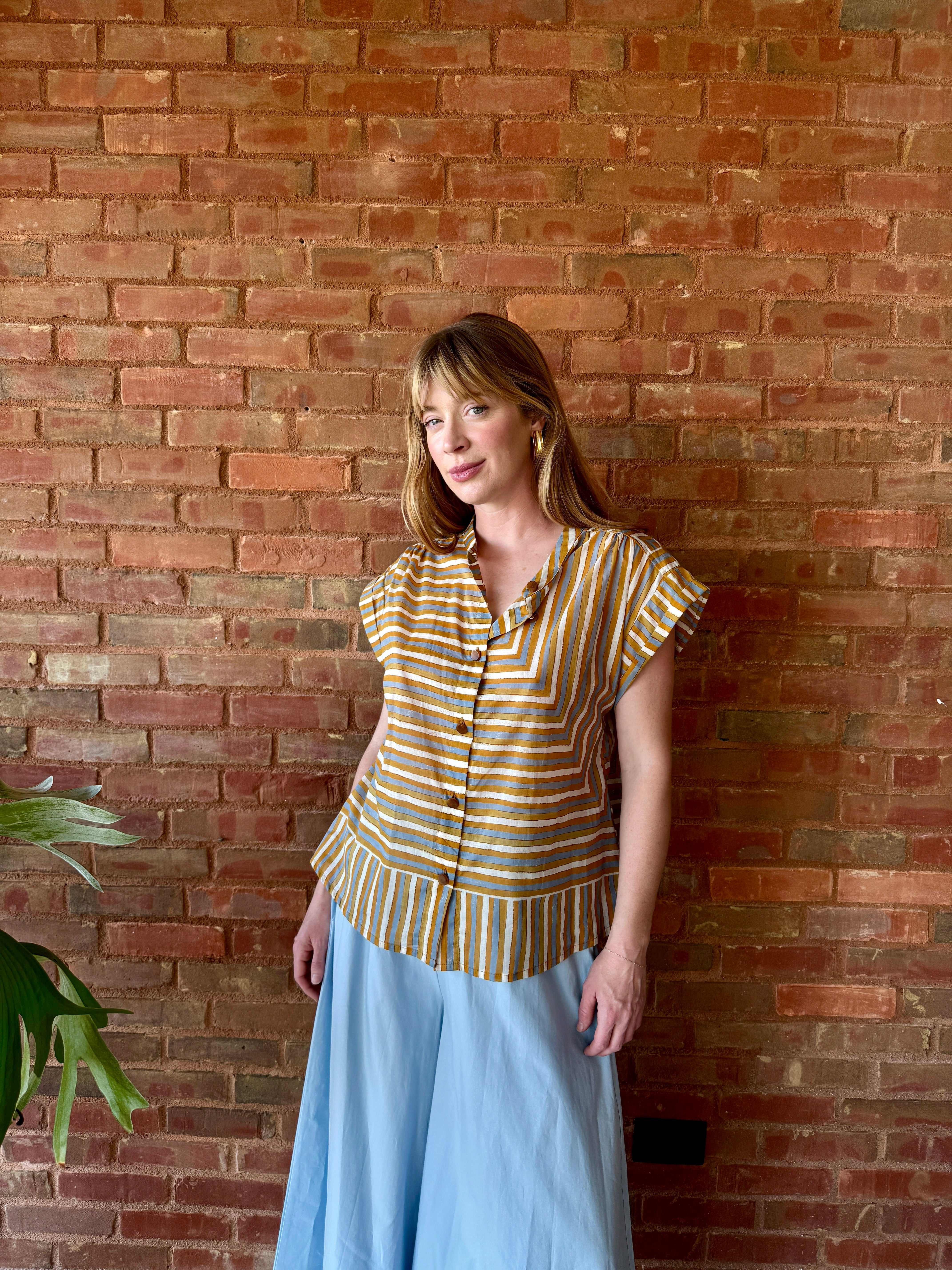 HOD Paris Amandine Shirt - Babel Caramel Women's Tops - Sloane Boutique