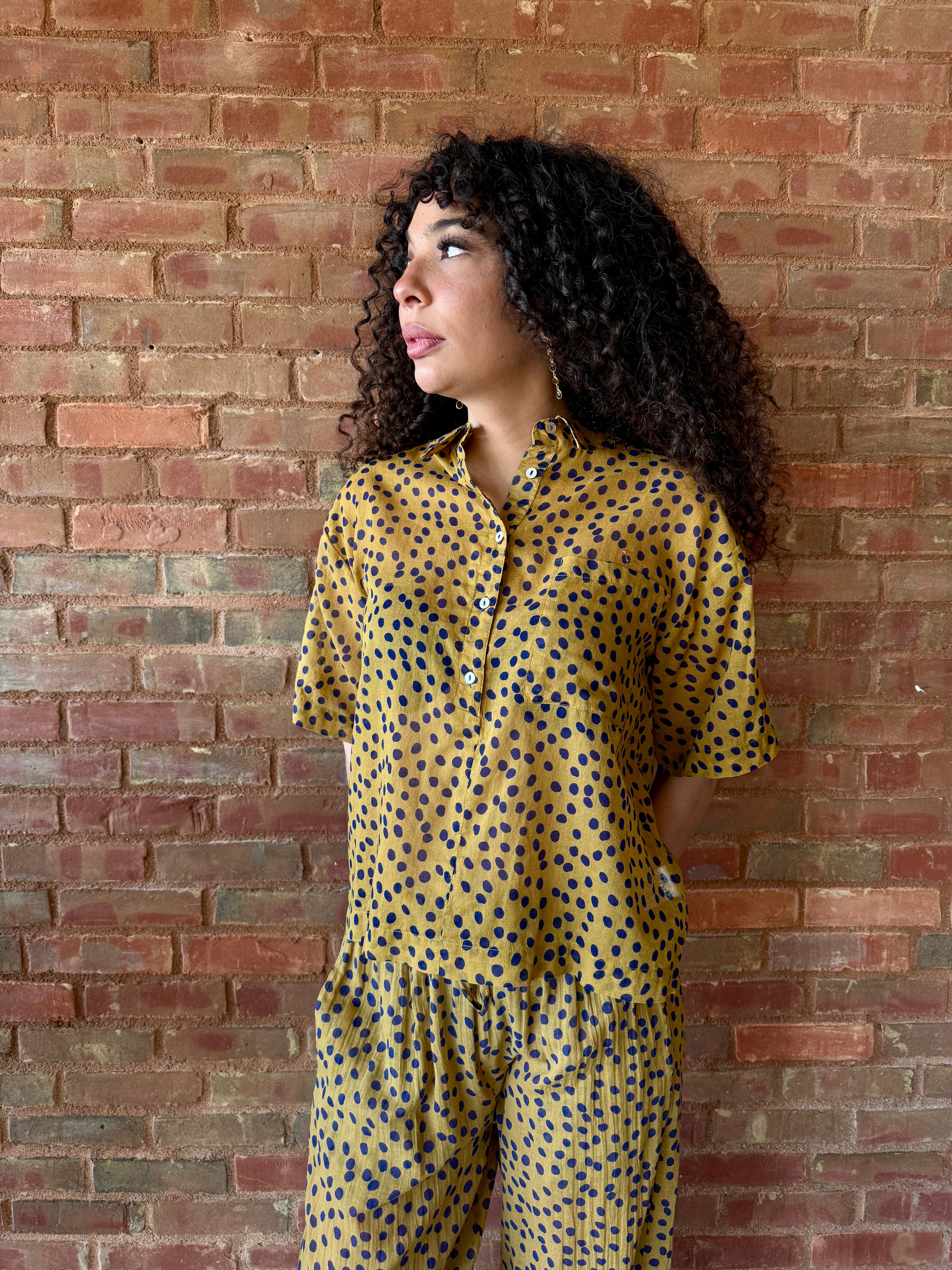 HOD Paris Caroline Shirt - Polka Honey Women's Tops - Sloane Boutique