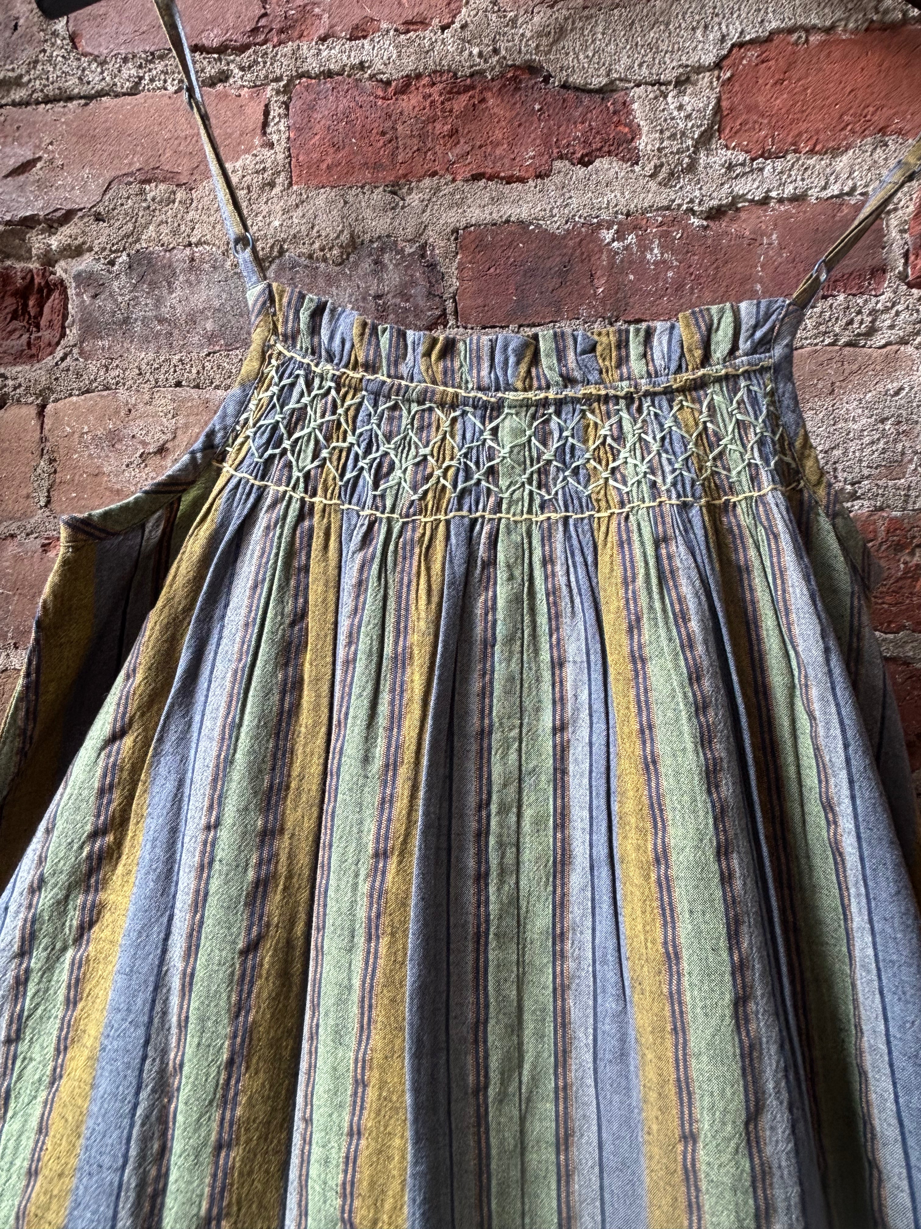 HOD Paris Lexima Dress - Green Stripe Dresses - Sloane Boutique