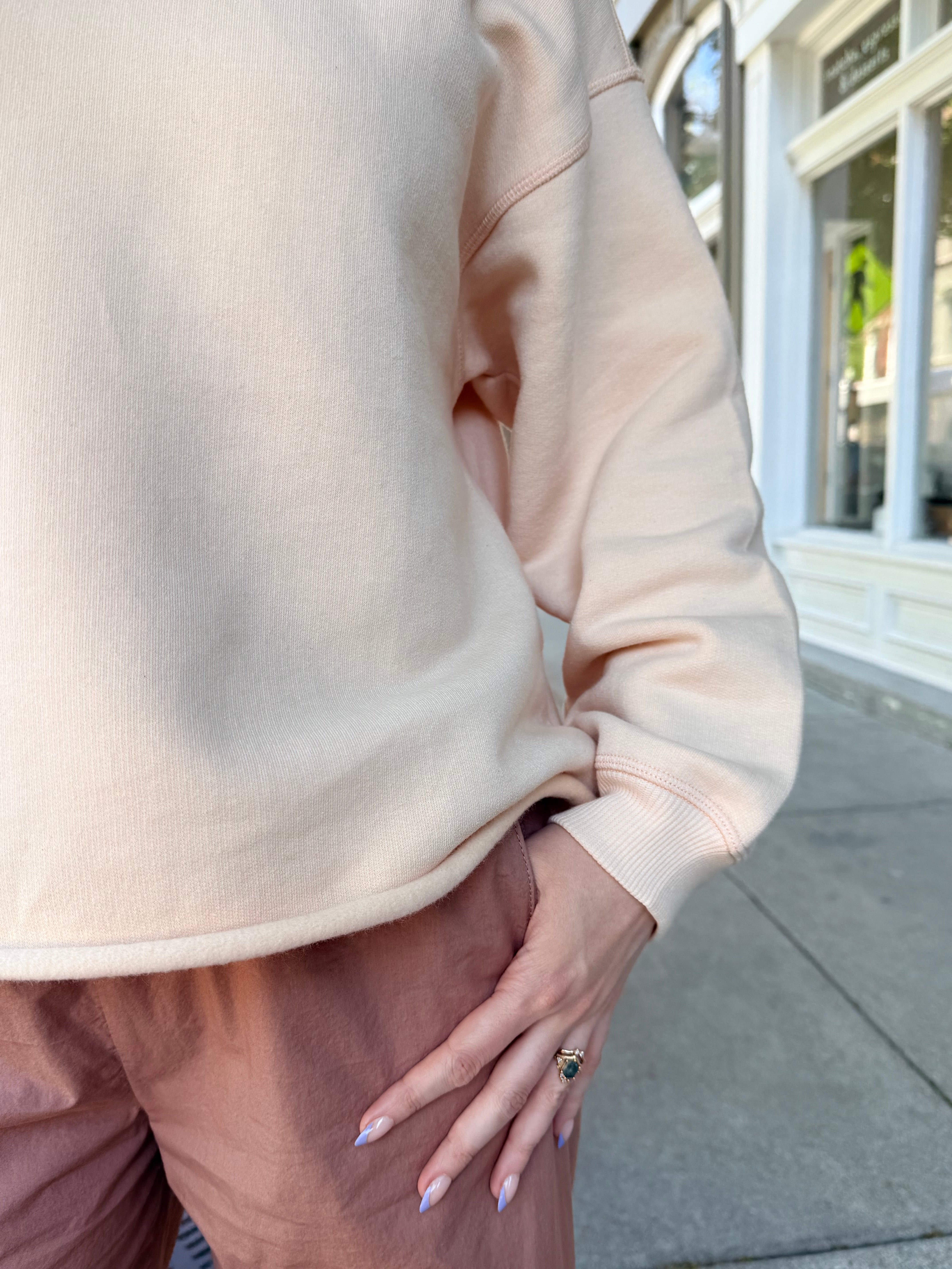 HOD Paris Victoire Crew Sweatshirt - Linen Women's Tops - Sloane Boutique