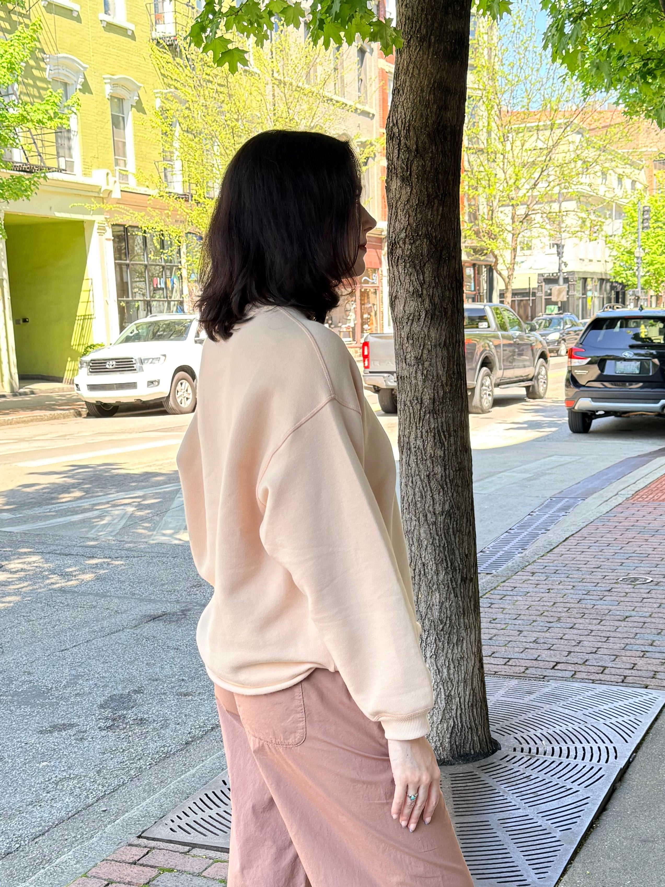 HOD Paris Victoire Crew Sweatshirt - Linen Women's Tops - Sloane Boutique