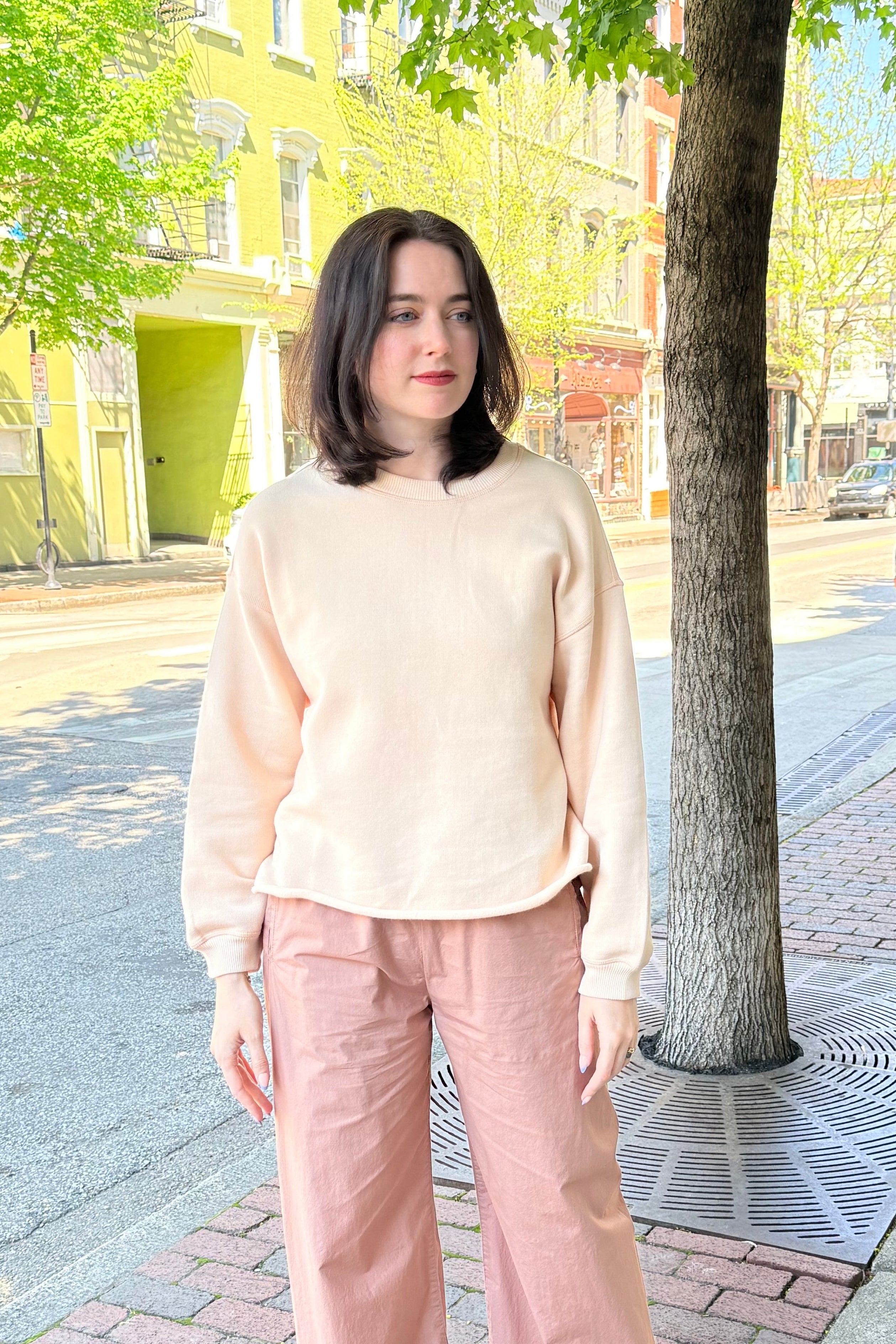 HOD Paris Victoire Crew Sweatshirt - Linen Women's Tops - Sloane Boutique