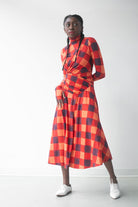 Hope For Flowers Draped Turtle Dress - Gingham Dresses - Sloane Boutique