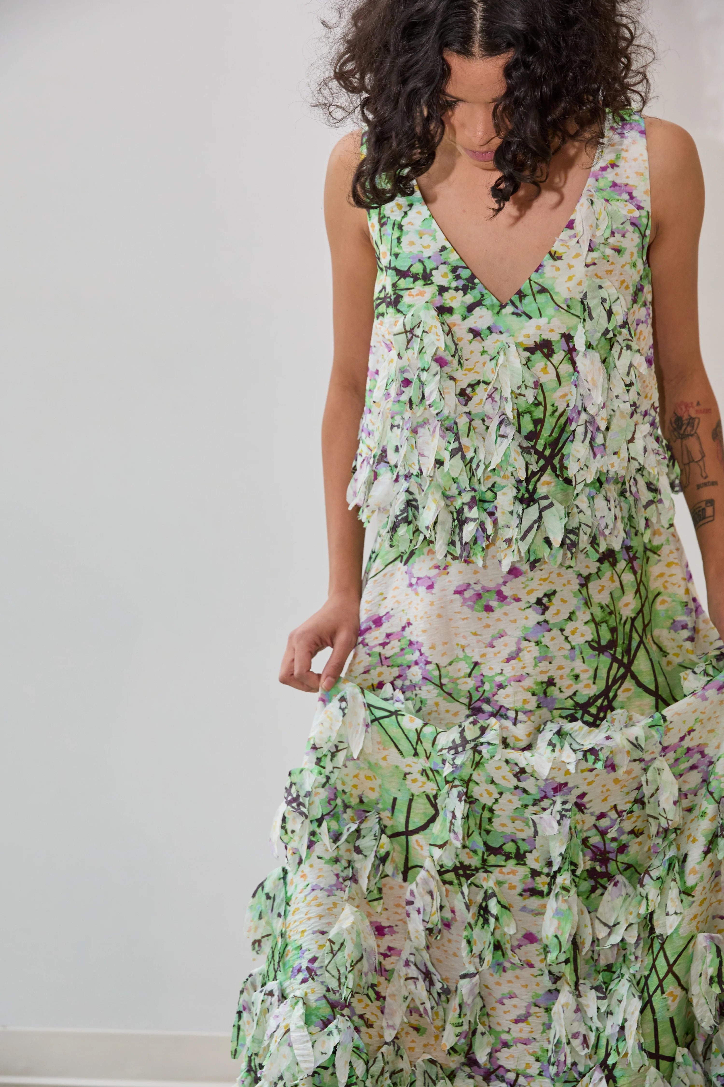 Hope For Flowers Embellished Shell - Secret Garden Women's Tops - Sloane Boutique