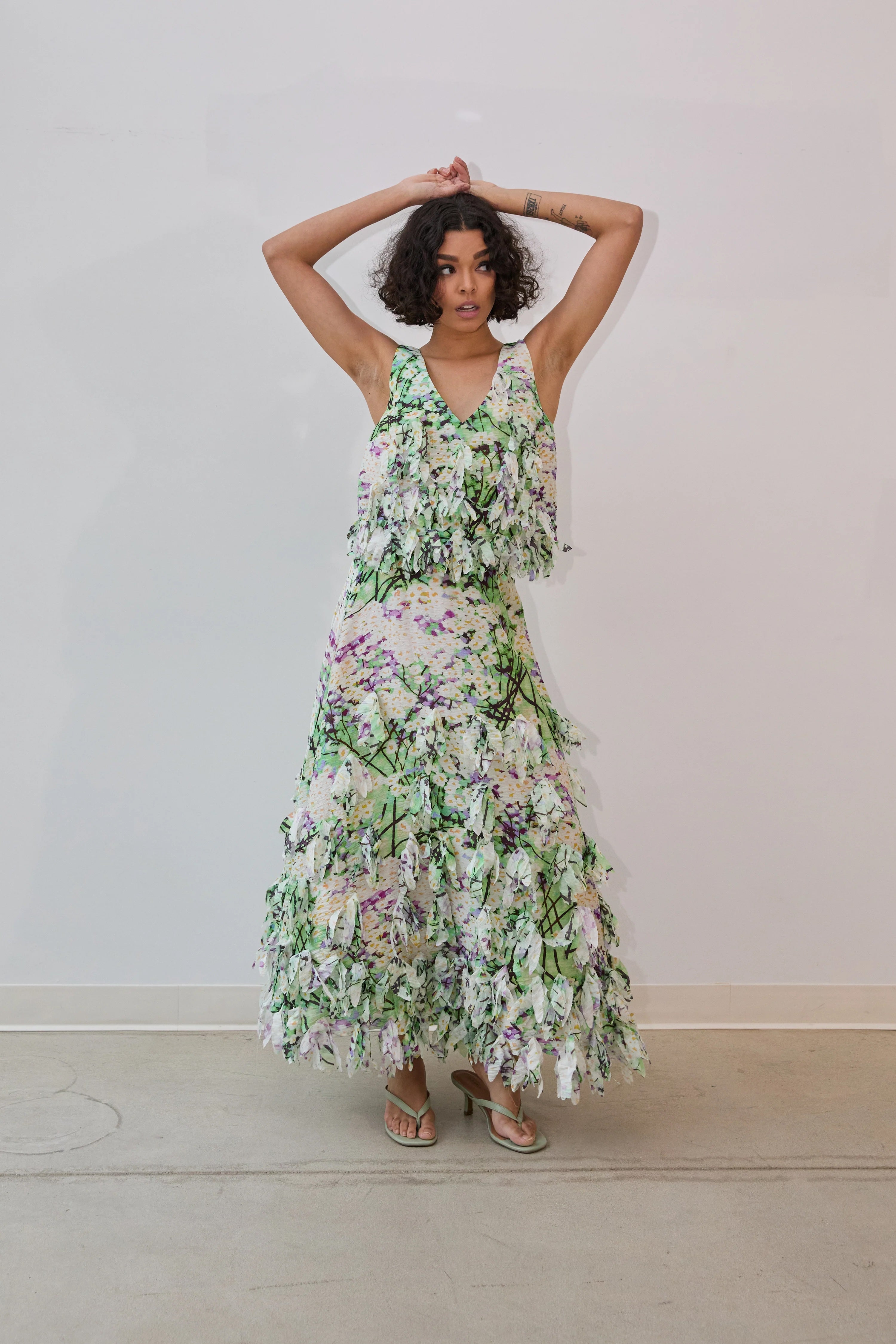 Hope For Flowers Embellished Shell - Secret Garden Women's Tops - Sloane Boutique
