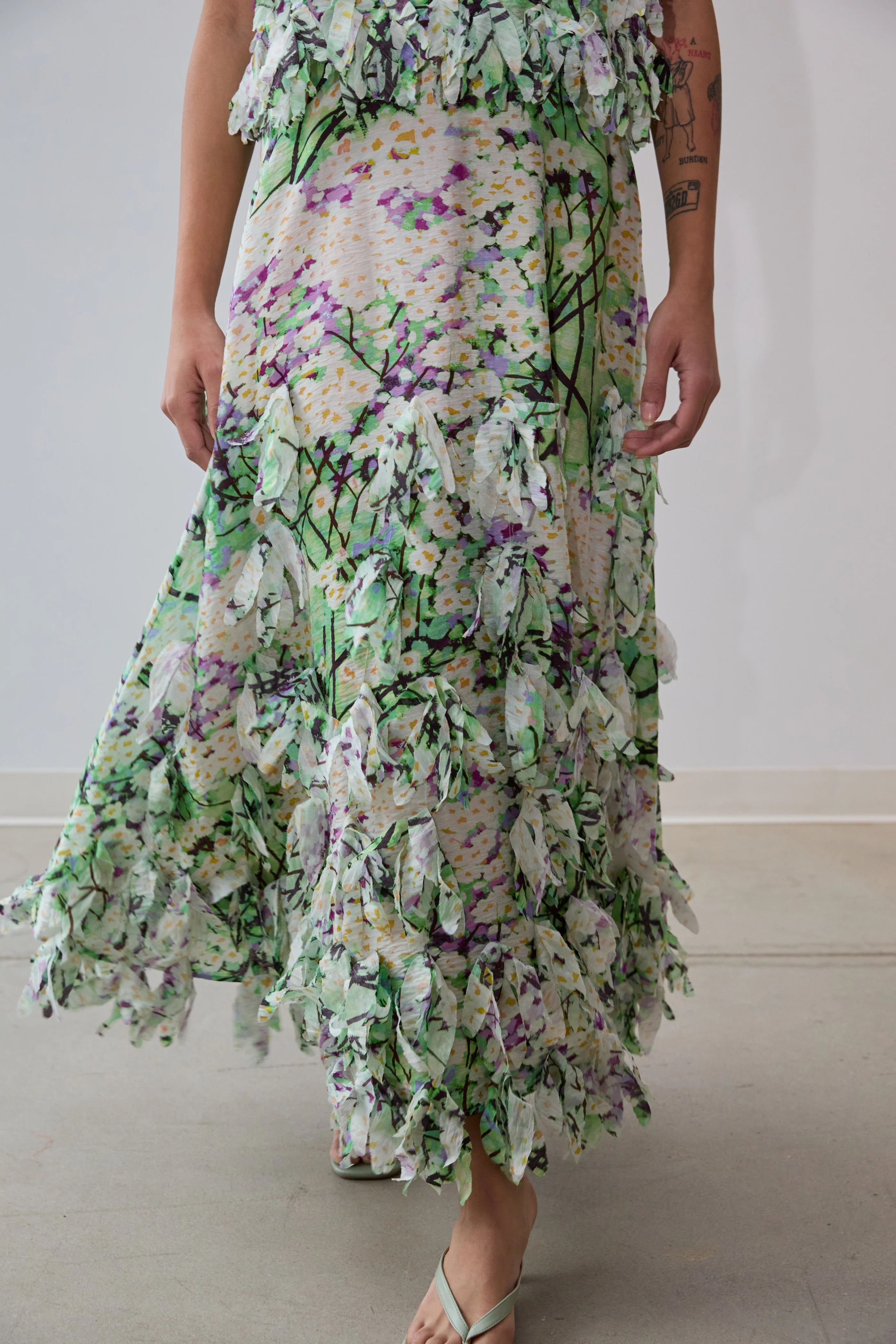 Hope For Flowers Embellished Skirt - Secret Garden Women's Bottoms - Sloane Boutique