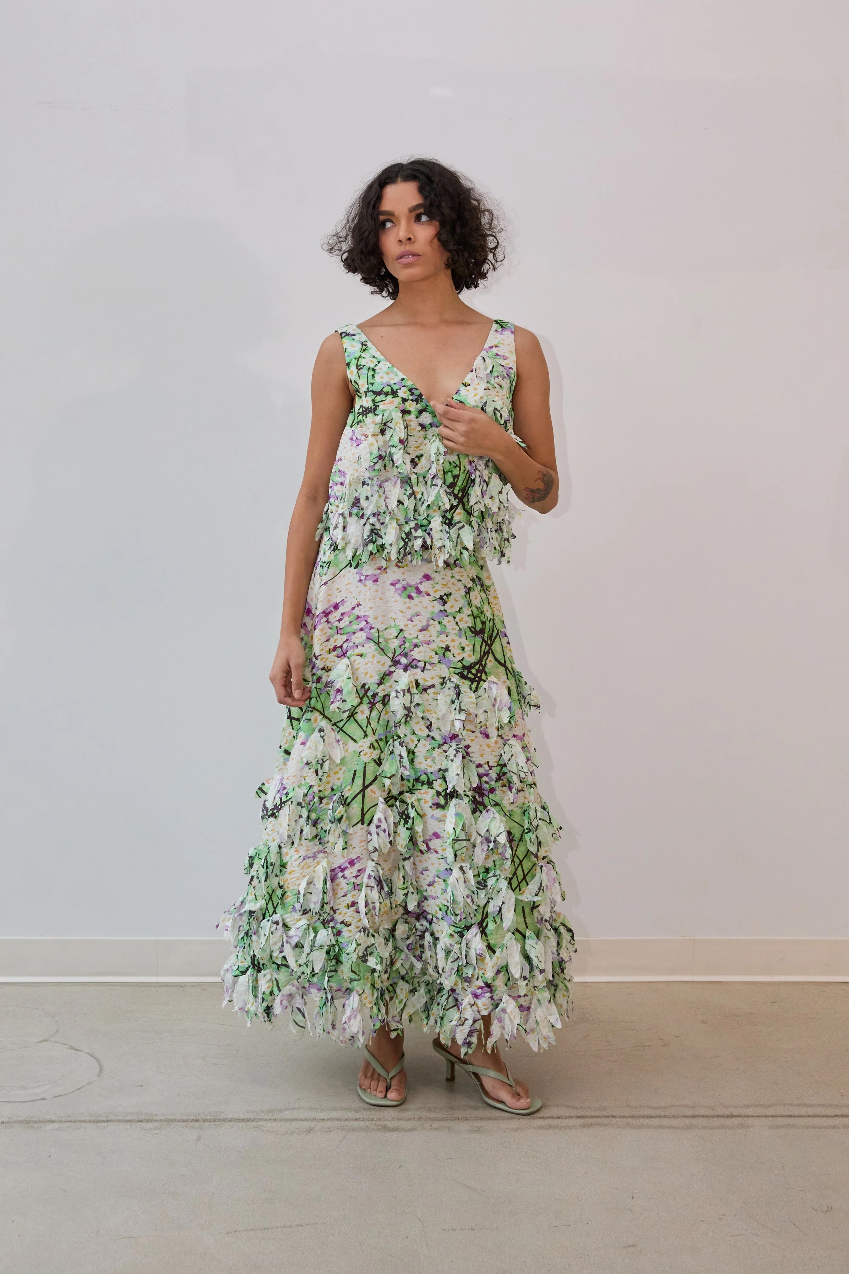 Hope For Flowers Embellished Skirt - Secret Garden Women's Bottoms - Sloane Boutique