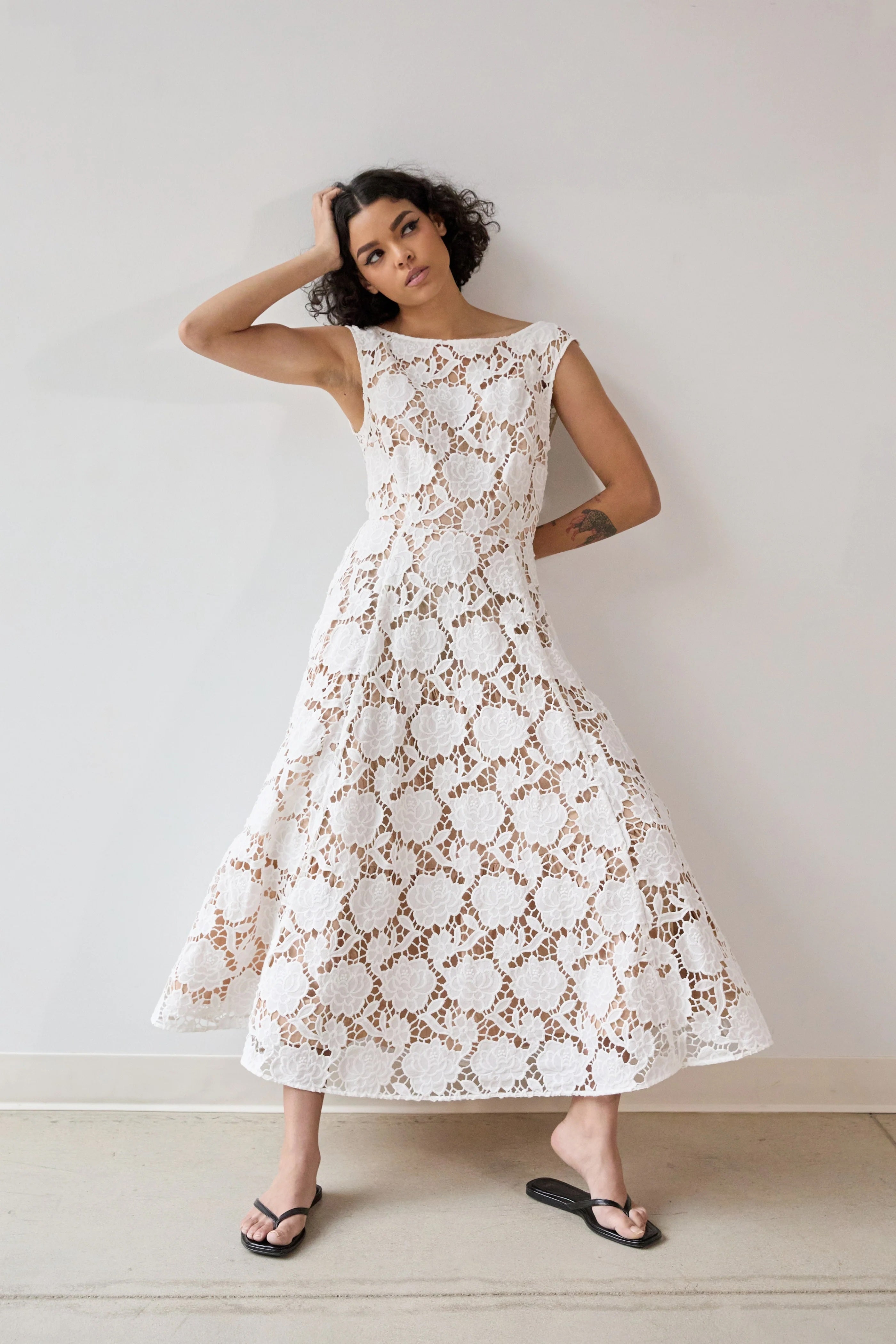 flared white dress Hope For Flowers Flared Frock