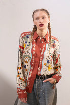 Hope For Flowers French Cuff Shirt - Curio Scarf Women's Tops - Sloane Boutique