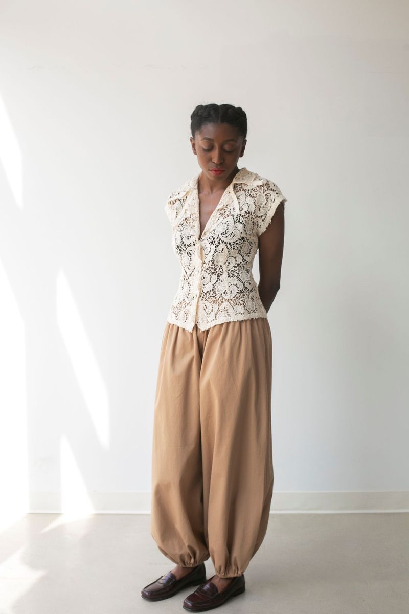 Hope For Flowers Lace Button Up - Vanilla Women's Tops - Sloane Boutique