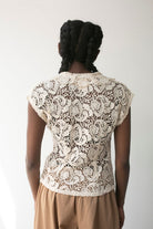 Hope For Flowers Lace Button Up - Vanilla Women's Tops - Sloane Boutique