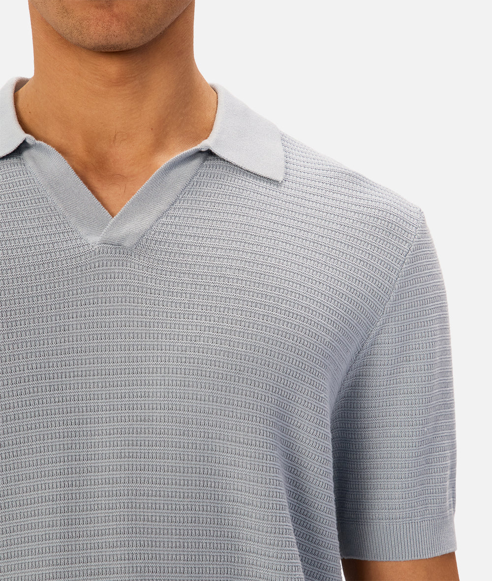 INDUSTRIE Alicante Polo - Aqua Men's Tops - Sloane Boutique
