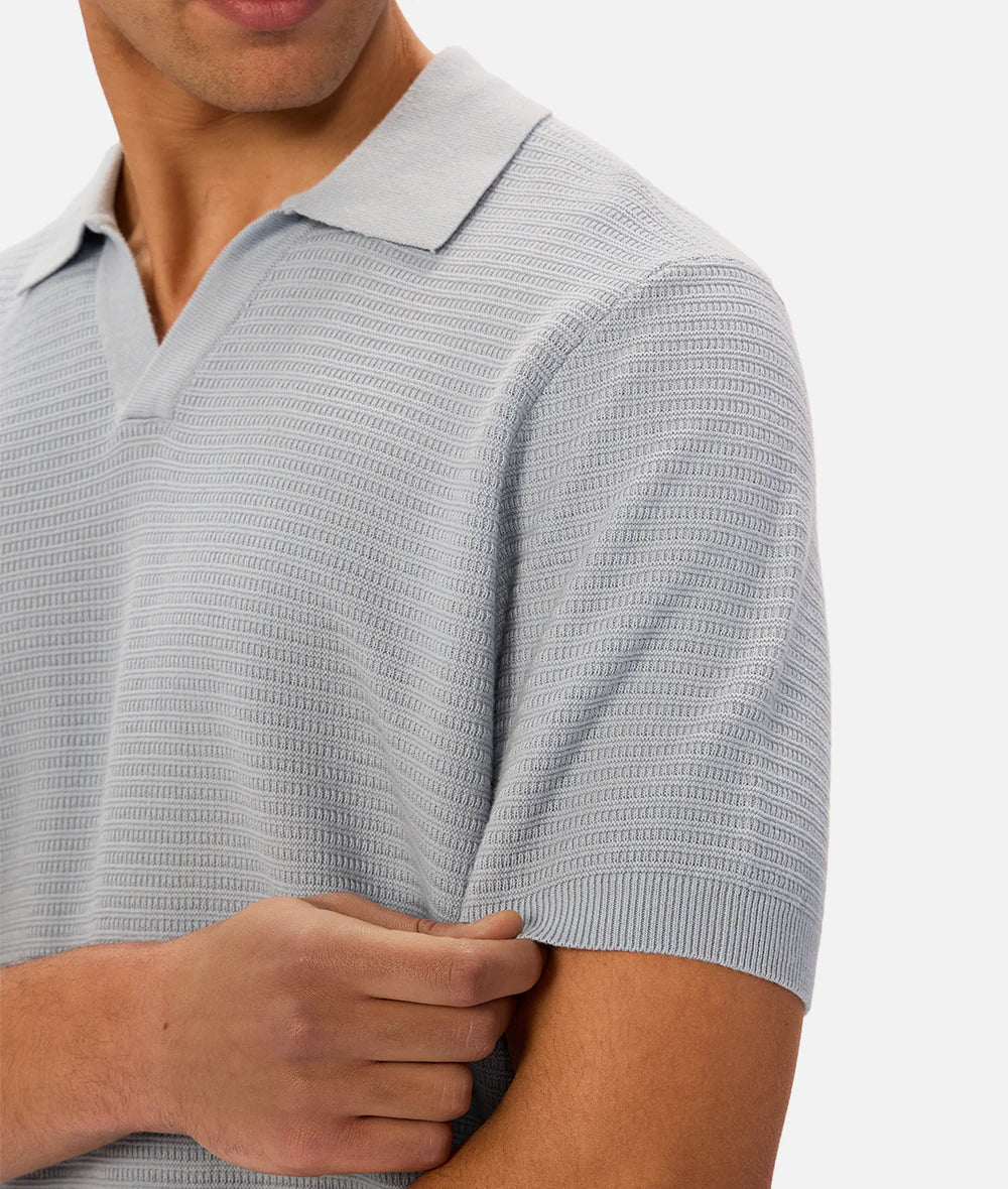 INDUSTRIE Alicante Polo - Aqua Men's Tops - Sloane Boutique