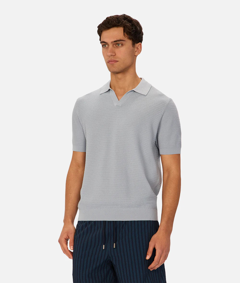 INDUSTRIE Alicante Polo - Aqua Men's Tops - Sloane Boutique