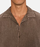 INDUSTRIE Canyon Short Sleeve Shirt - Bark Men's Tops - Sloane Boutique