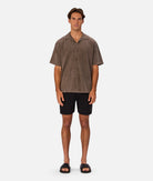 INDUSTRIE Canyon Short Sleeve Shirt - Bark Men's Tops - Sloane Boutique