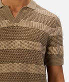 INDUSTRIE Menorca Polo - Olive / Stone Men's Tops - Sloane Boutique