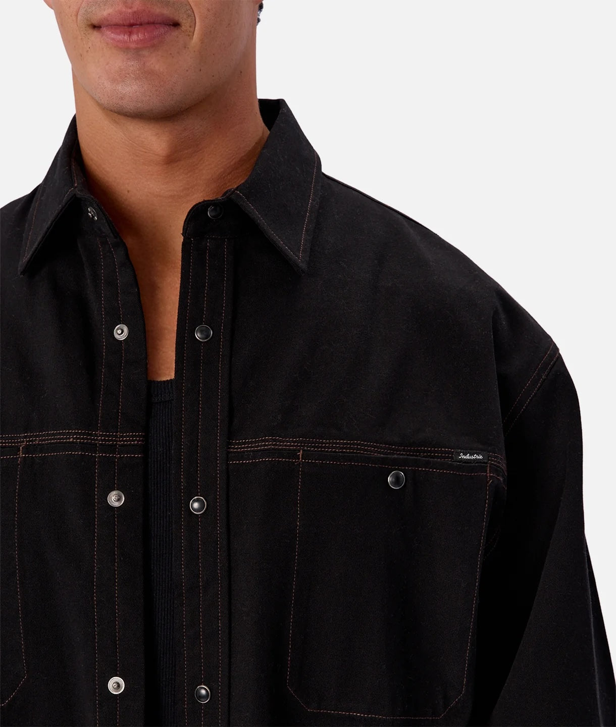 Industrie Nebraska L/S Shirt - Black Men's Tops - Sloane Boutique