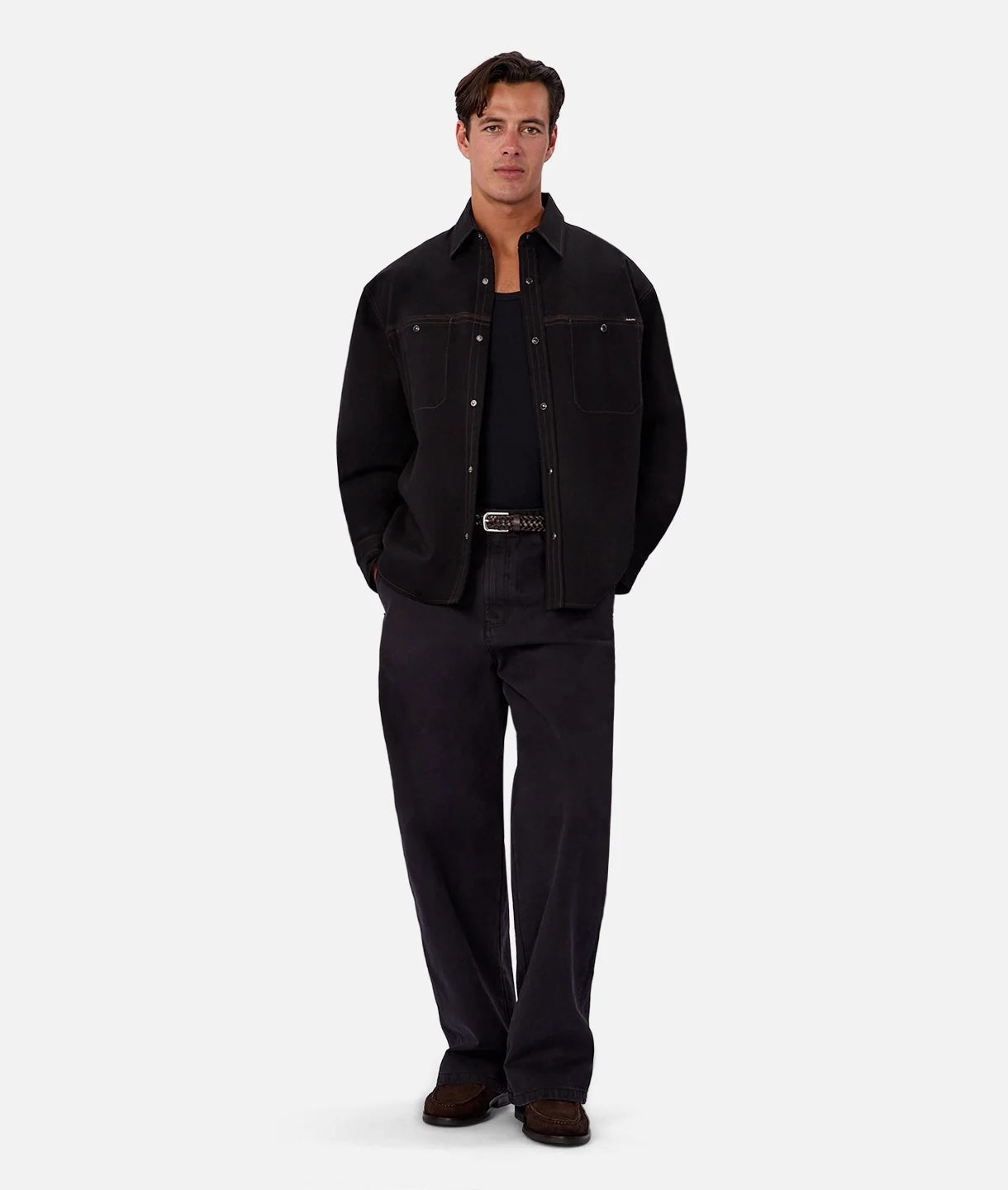 Industrie Nebraska L/S Shirt - Black Men's Tops - Sloane Boutique
