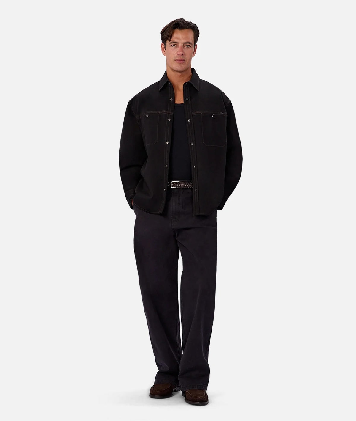 Industrie Nebraska L/S Shirt - Black Men's Tops - Sloane Boutique