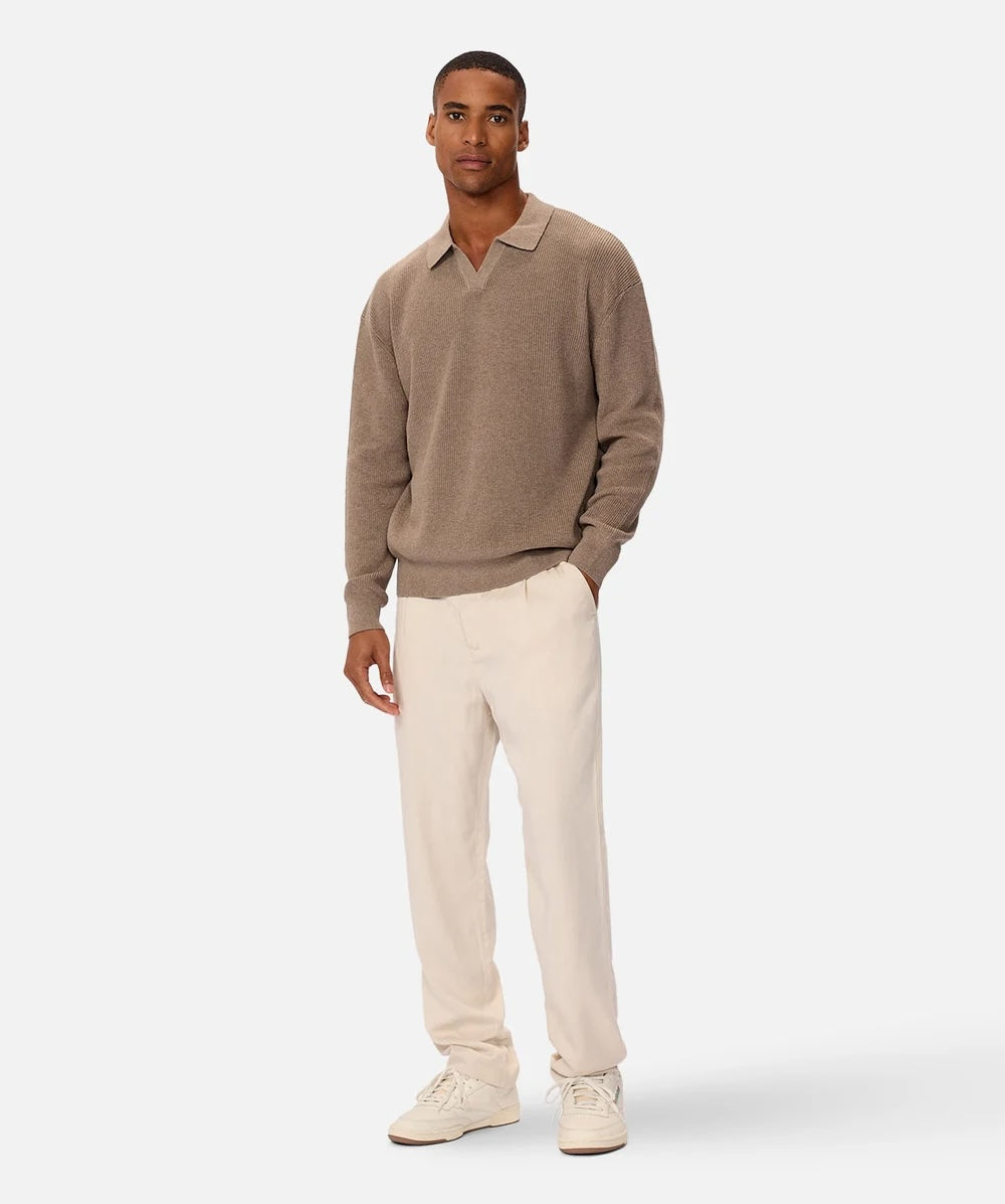 Industrie New England Polo - Walnut Men's Tops - Sloane Boutique
