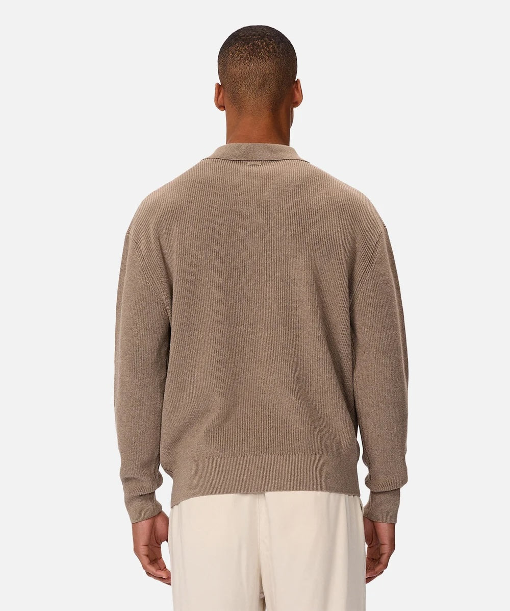 Industrie New England Polo - Walnut Men's Tops - Sloane Boutique