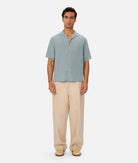 INDUSTRIE St. Martins Linen Short Sleeve Shirt - Marine Men's Tops - Sloane Boutique
