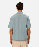 INDUSTRIE St. Martins Linen Short Sleeve Shirt - Marine Men's Tops - Sloane Boutique