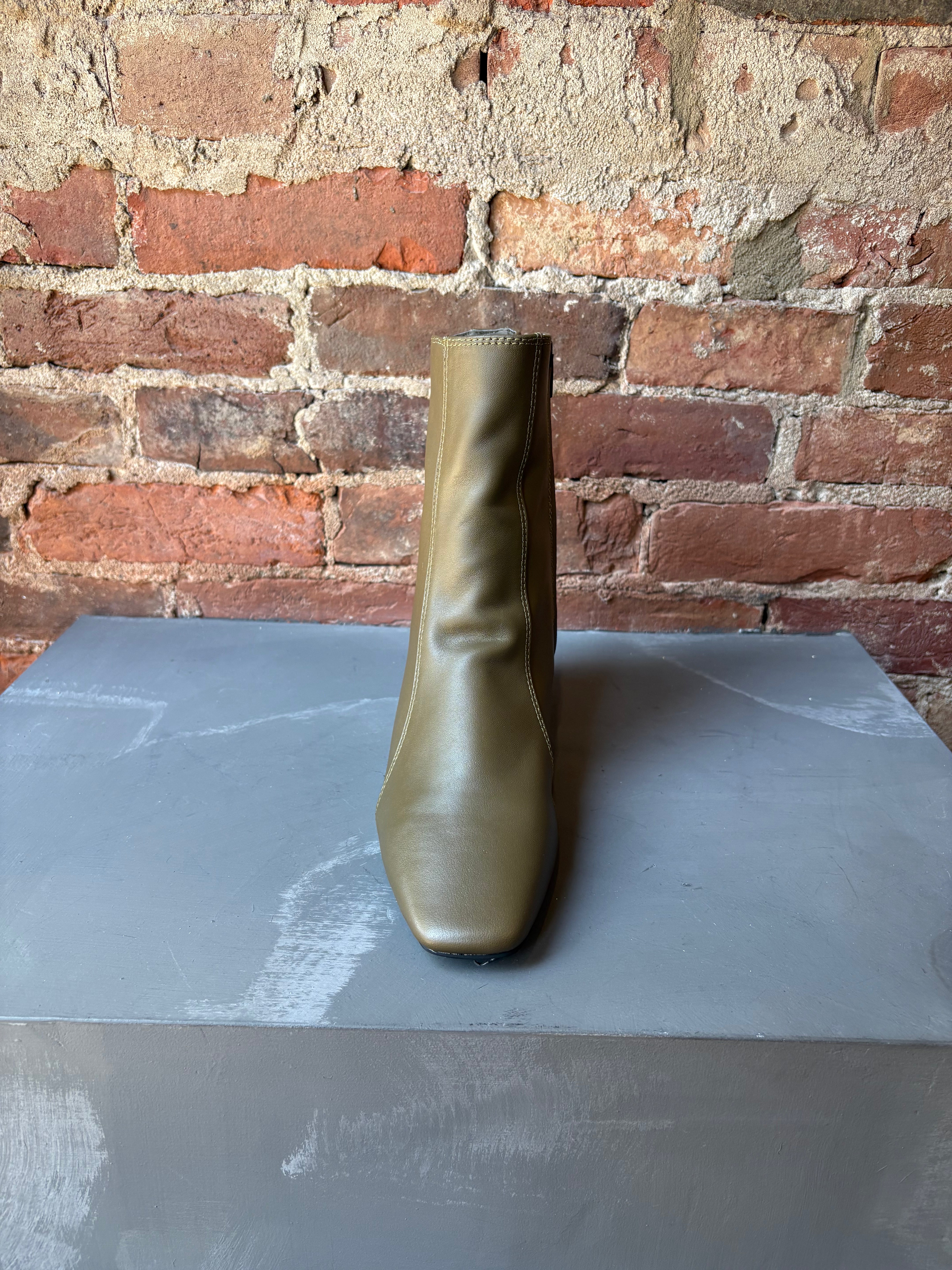 Intentionally Blank Leather Combo Boots - Khaki Women's Shoes - Sloane Boutique