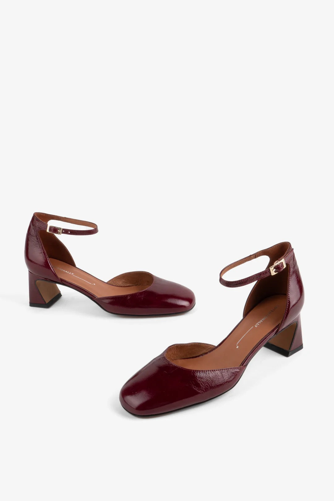 Intentionally Blank Polly Ankle Strap Shoe - Merlot sale shoes - Sloane Boutique