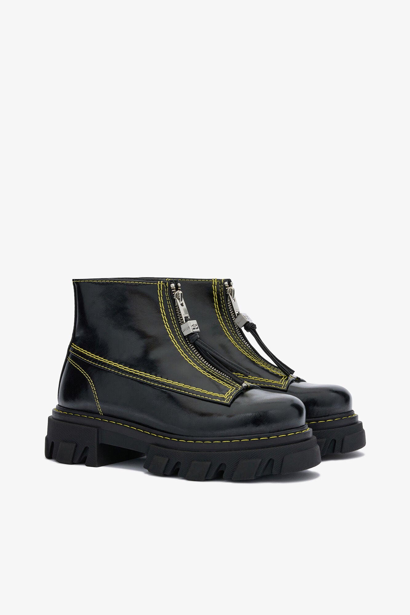 IVY Ganni Cleated Zip Boot - Black PERSONAL - Sloane Boutique