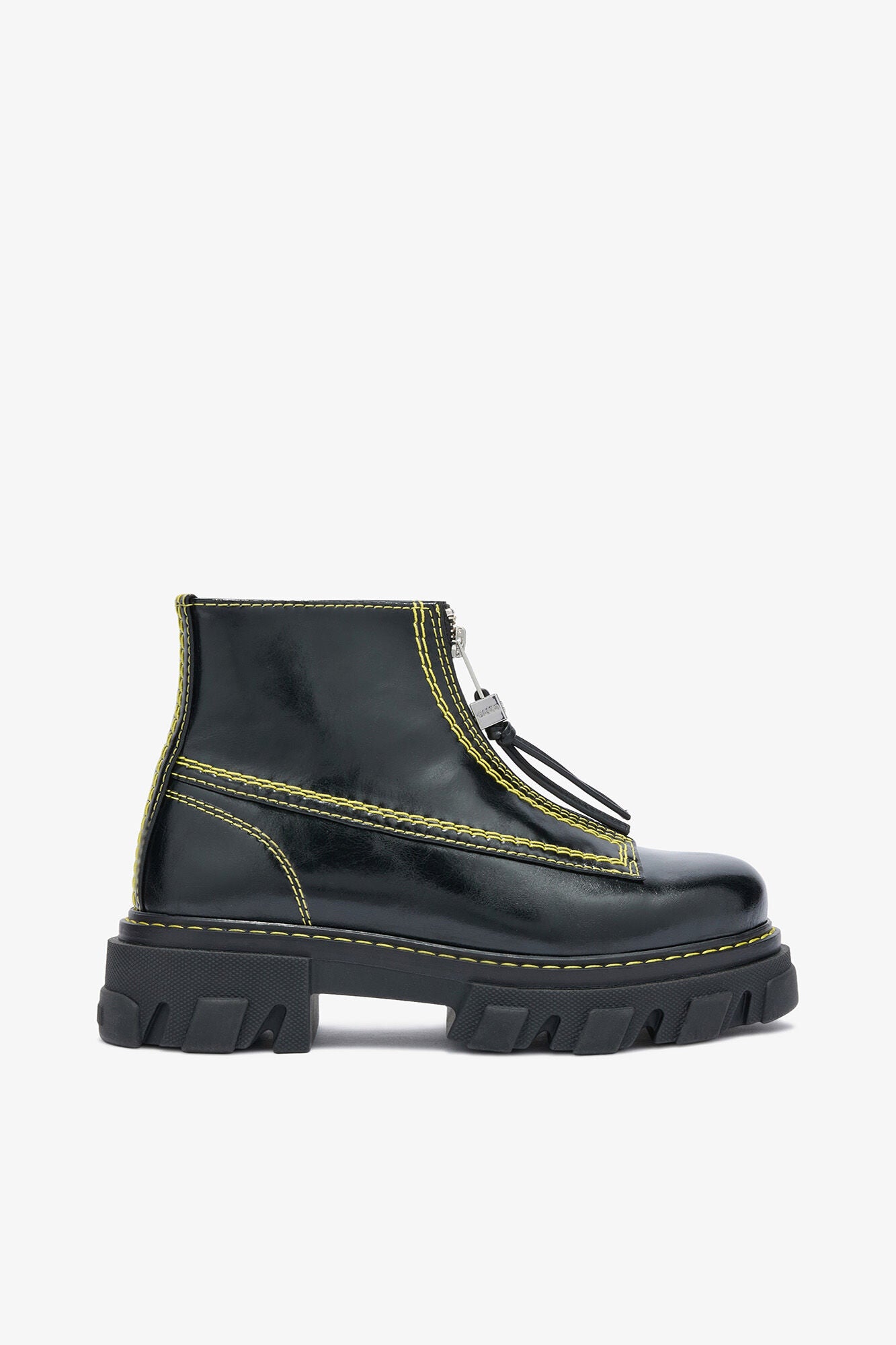 IVY Ganni Cleated Zip Boot - Black PERSONAL - Sloane Boutique