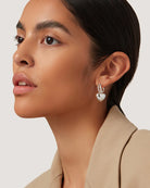 Jenny Bird Puffy Heart Huggies - Silver Jewelry - Sloane Boutique