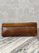 Kim White Baguette Clutch - Sable Fur Accessories - Sloane Boutique