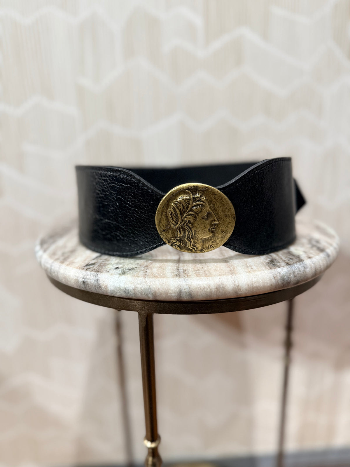 Kim White Belt Leather belt Kim white | Strauss main image 4