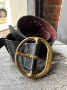 Kim White Studded Wave Chunky Belt - Black Accessories - Sloane Boutique