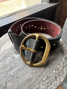 Kim White Studded Wave Chunky Belt - Black Accessories - Sloane Boutique