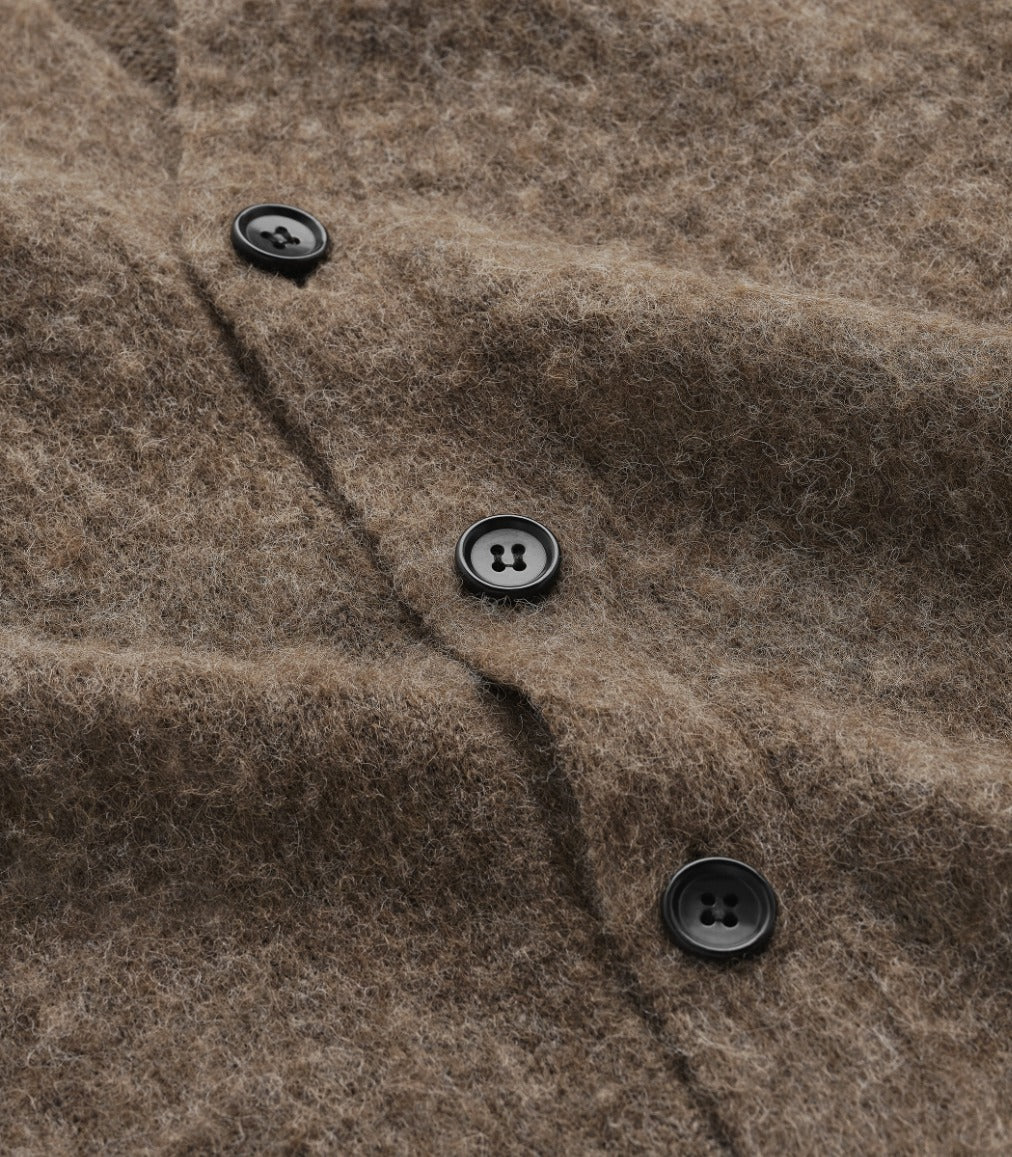 Knickerbocker Amos Alpaca Cardigan - Brown Men's Tops - Sloane Boutique
