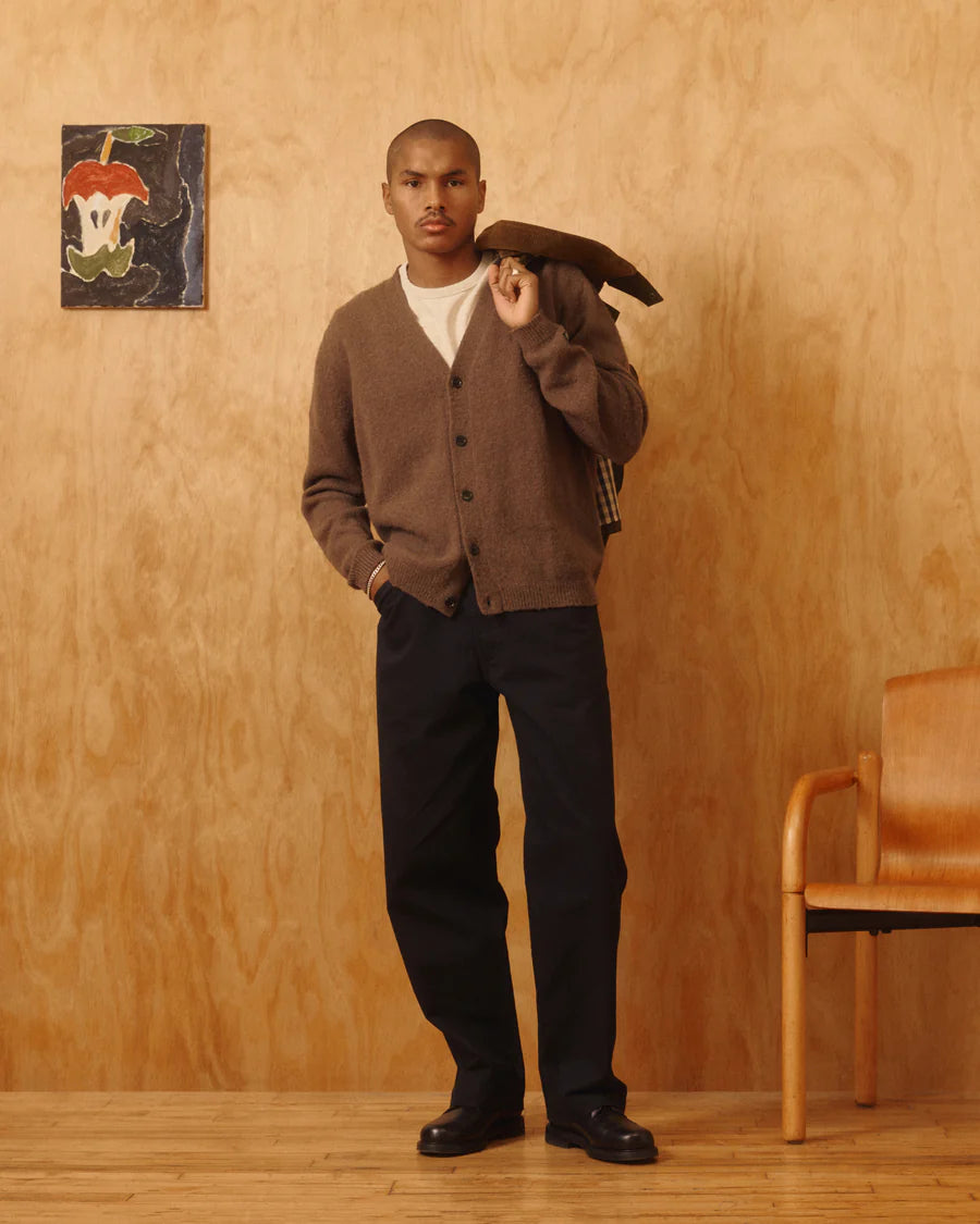 Knickerbocker Amos Alpaca Cardigan - Brown Men's Tops - Sloane Boutique