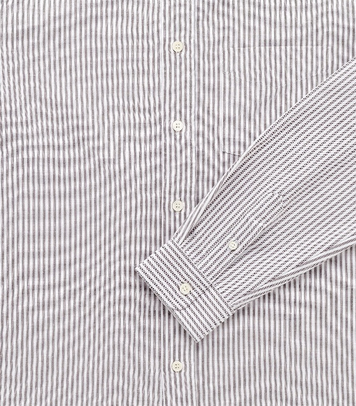 Knickerbocker Beefy Cotton Oxford - Brown Stripe Men's Tops - Sloane Boutique