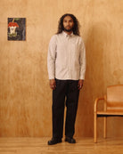 Knickerbocker Beefy Oxford - Bone & Olive Men's Tops - Sloane Boutique