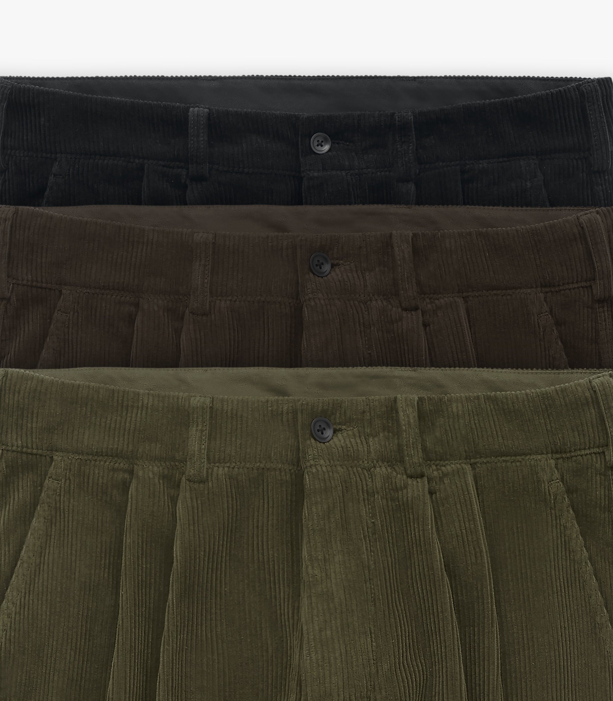 Knickerbocker Canal Pleated Corduroy Cotton Pant -  Coffee Men's Bottoms - Sloane Boutique