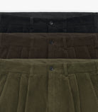 Knickerbocker Canal Pleated Corduroy Cotton Pant -  Coffee Men's Bottoms - Sloane Boutique