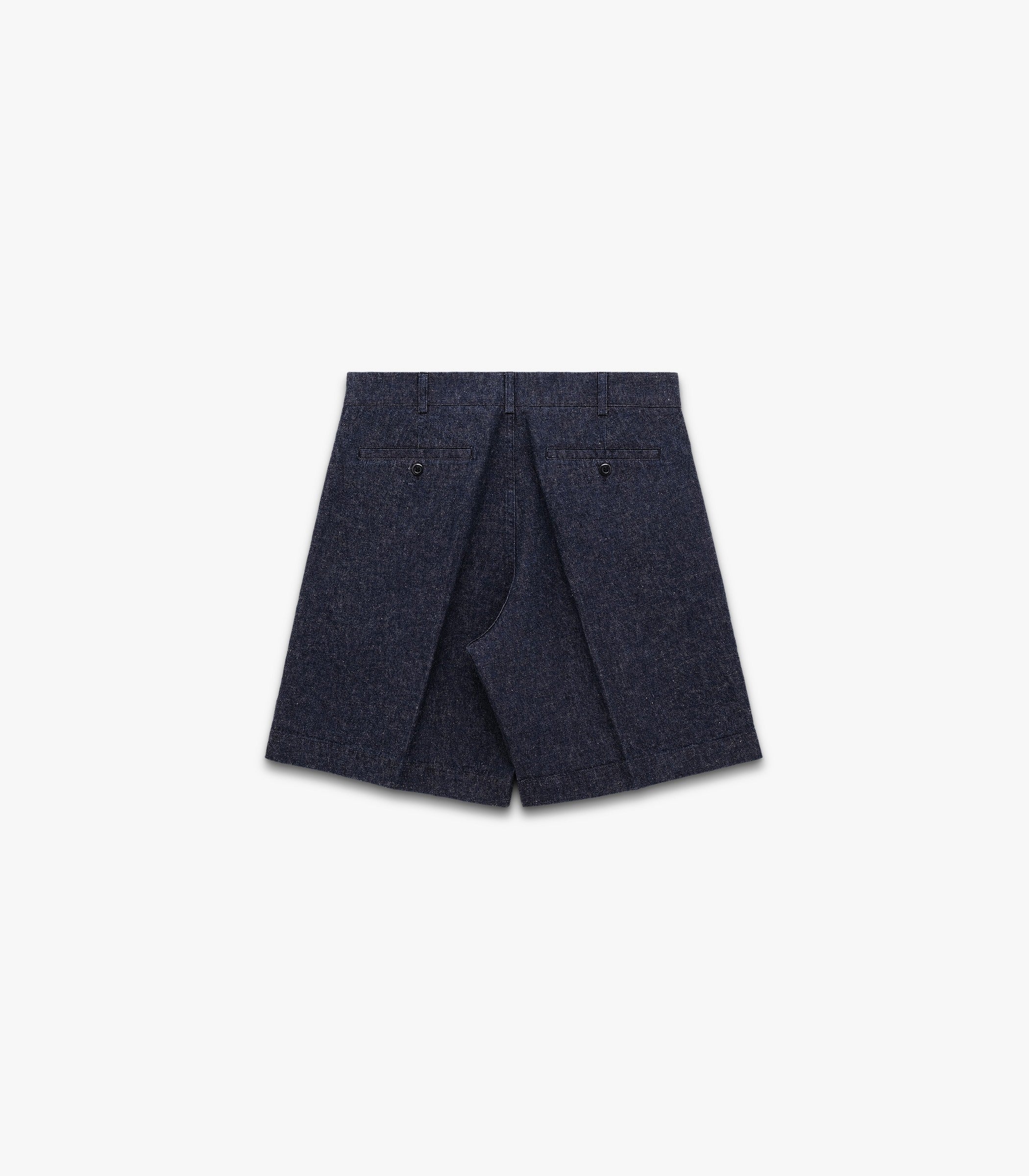 Knickerbocker Canal Pleated Denim Cotton & Linen Short - Indigo Men's Bottoms - Sloane Boutique