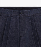 Knickerbocker Canal Pleated Denim Cotton & Linen Short - Indigo Men's Bottoms - Sloane Boutique