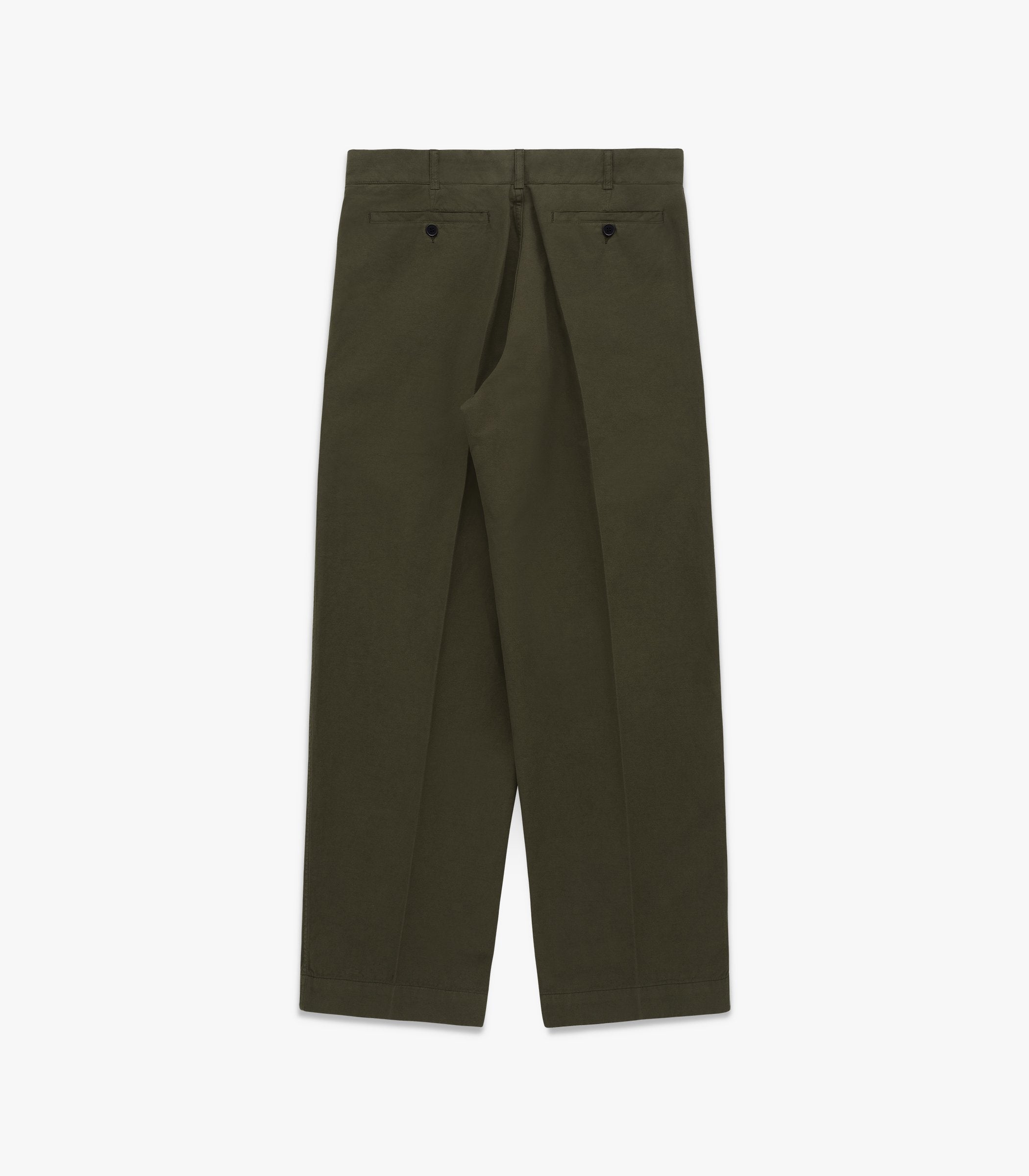 Knickerbocker Canal Pleated Twill Cotton & Linen Pant - Tuscan Olive Men's Bottoms - Sloane Boutique