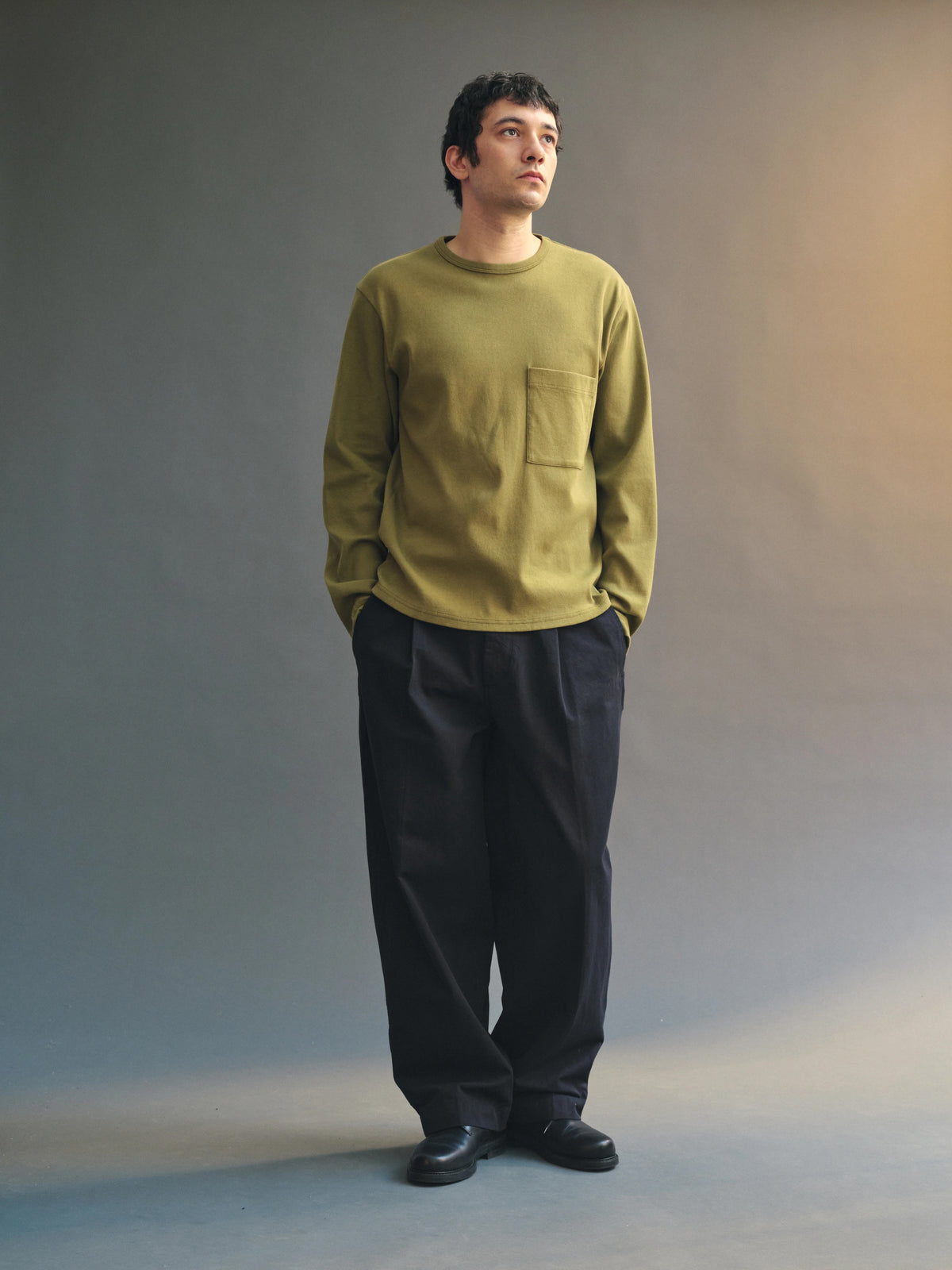 Knickerbocker Draft Double Knit Jersey L/S Tee - Martini Olive Men's Tops - Sloane Boutique