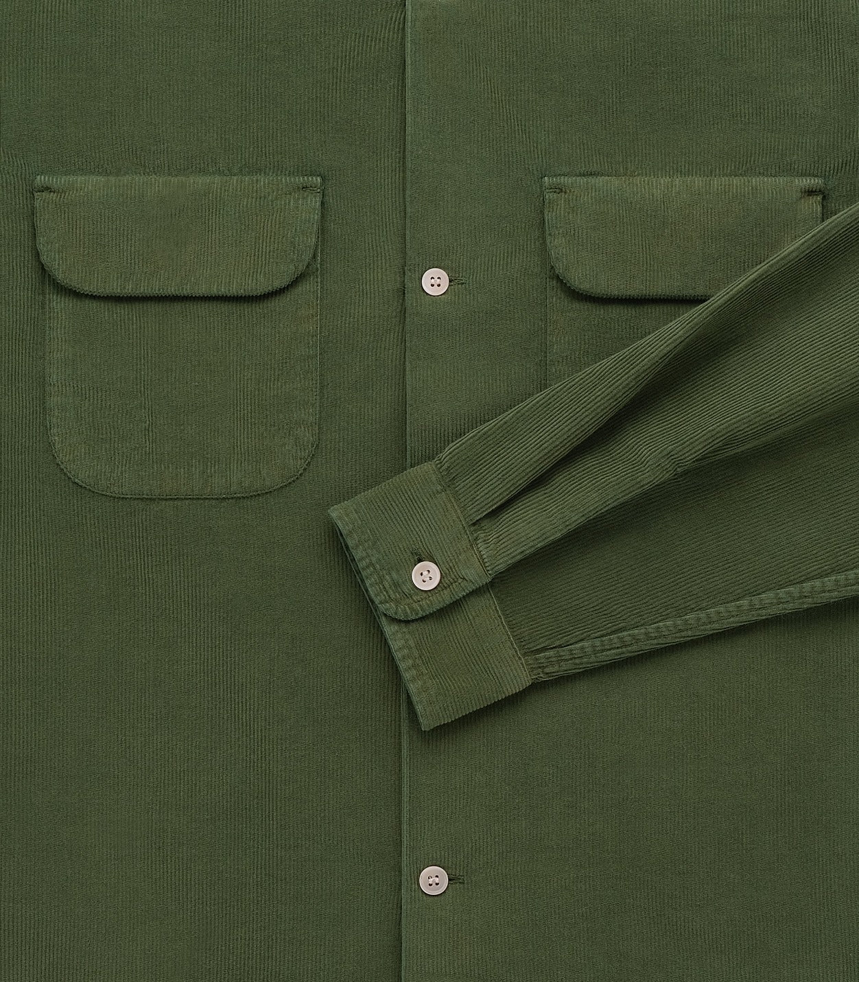 Knickerbocker Penny Corduroy Cotton Shirt - Green Men's Tops - Sloane Boutique