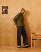 Knickerbocker Penny Corduroy Cotton Shirt - Green Men's Tops - Sloane Boutique